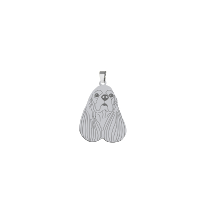 Silver American Cocker Spaniel pendant, FREE ENGRAVING - MEJK Jewellery