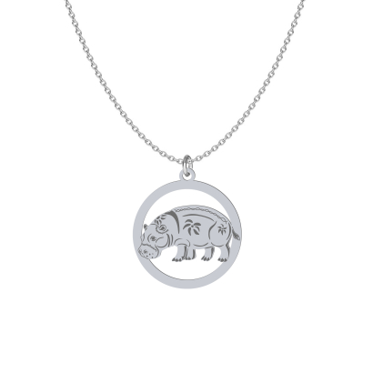 Naszyjnik z Hipopotamem srebro925 GRAWER GRATIS - MEJK Jewellery