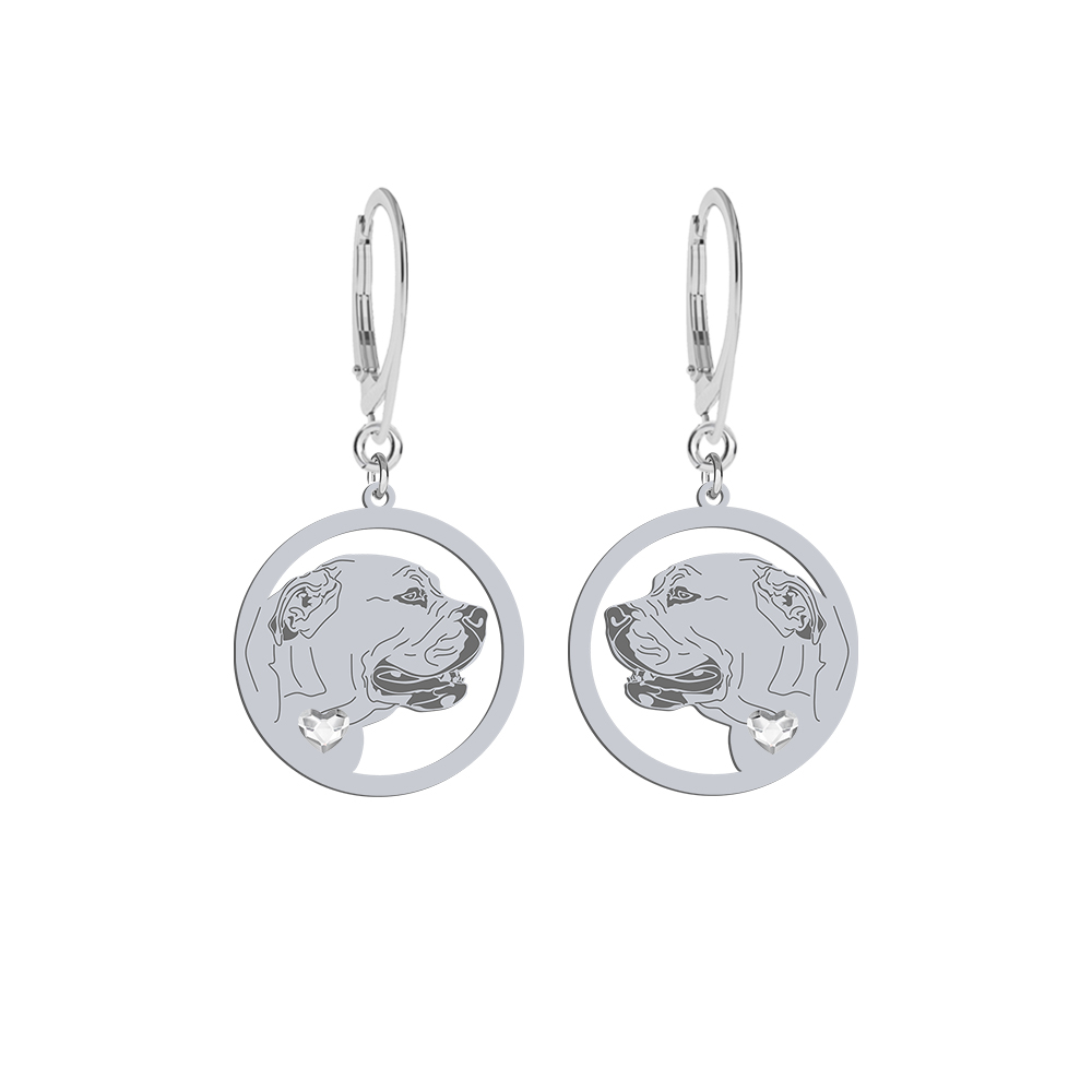 Silver Ca de Bou engraved earrings with a heart - MEJK Jewellery