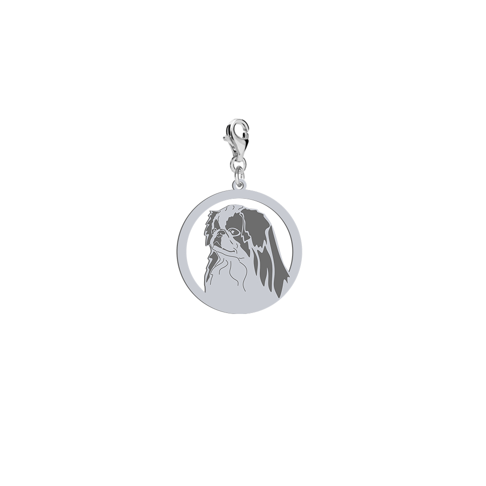 Silver Japanese Chin engraved charms - MEJK Jewellery