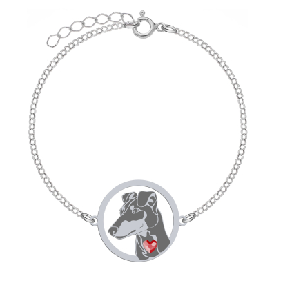 Bransoletka z psem Manchester Terrier srebro GRAWER GRATIS - MEJK Jewellery