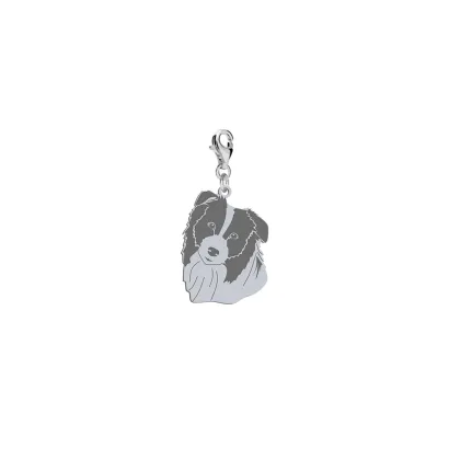 Silver Border Collie charms, FREE ENGRAVING - MEJK Jewellery