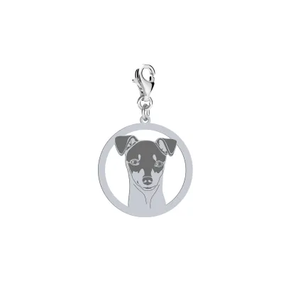 Silver Japanese Terrier engraved charms - MEJK Jewellery