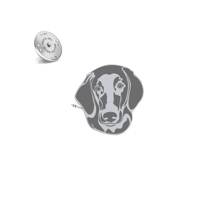 Silver Flat Coated Retriever pin - MEJK Jewellery