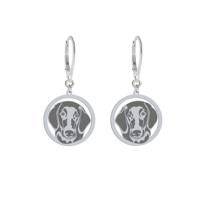 Silver Flat Coated Retriever earrings - MEJK Jewellery