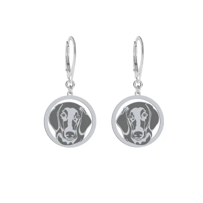 Silver Flat Coated Retriever earrings - MEJK Jewellery