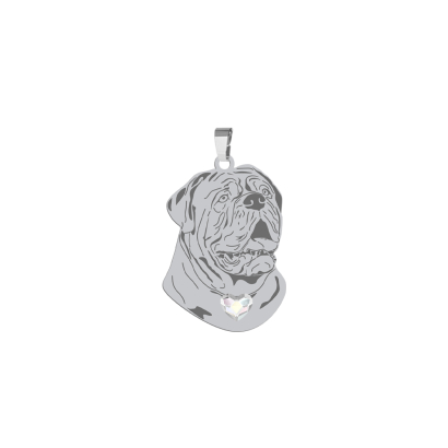 Silver Dog de Bordeaux pendant, FREE ENGRAVING - MEJK Jewellery