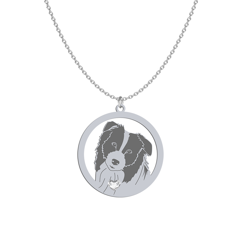 Silver Border Collie engraved necklace - MEJK Jewellery
