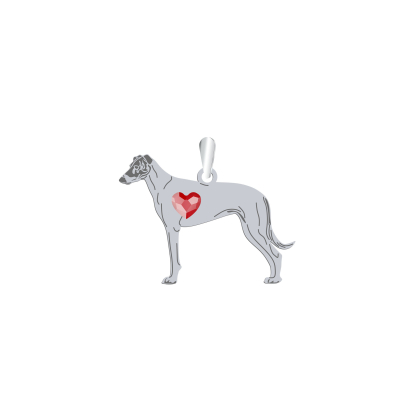 Silver Hungarian Greyhound engraved pendant - MEJK Jewellery