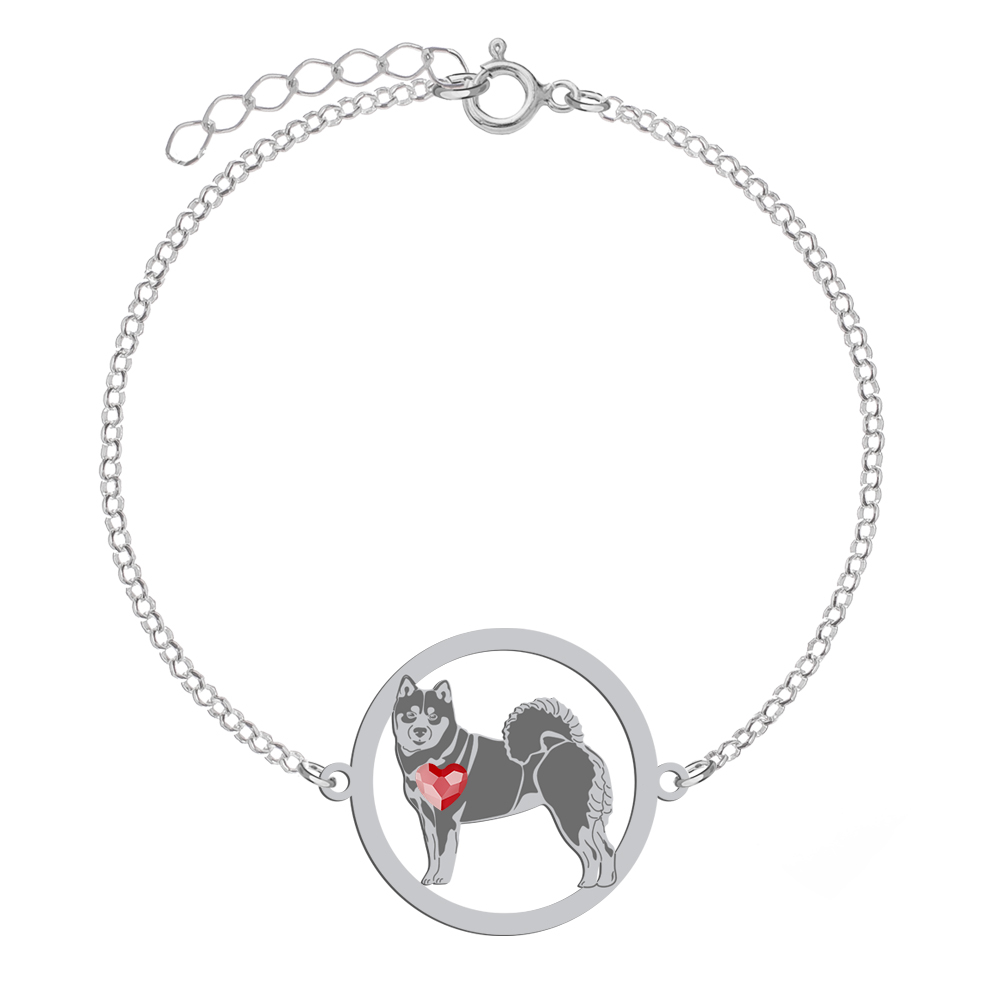 Silver Shiba-inu bracelet, FREE ENGRAVING - MEJK Jewellery