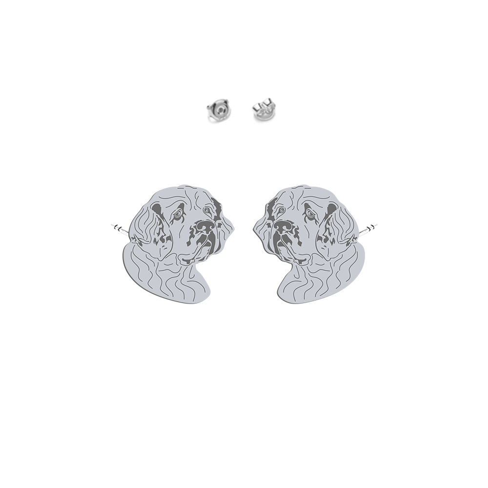 Silver Clumber Spaniel earrings - MEJK Jewellery