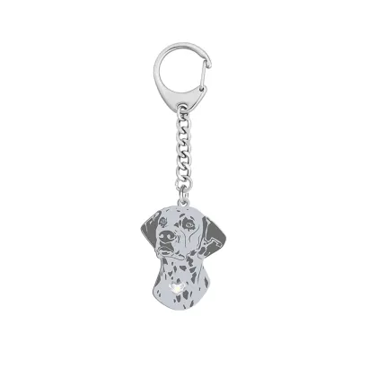 Silver Dalmatian keyring, FREE ENGRAVING - MEJK Jewellery