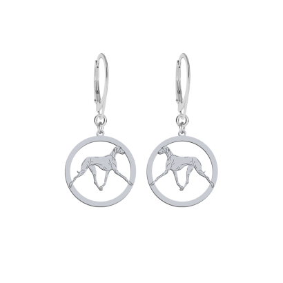 Silver Azawakh earrings, FREE ENGRAVING - MEJK Jewellery