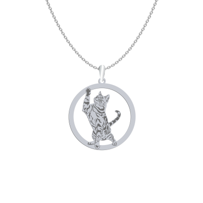 Naszyjnik Kot Bengalski srebro GRAWER GRATIS - MEJK Jewellery