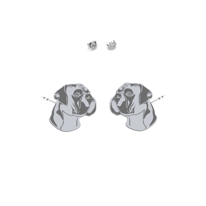 Silver German Boxer earrings - MEJK Jewellery
