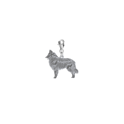 Charms z psem Owczarkiem Belgijskim srebro GRAWER GRATIS - MEJK Jewellery