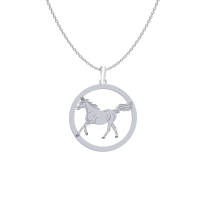 Silver Arabian Horse necklace, FREE ENGRAVING - MEJK Jewellery