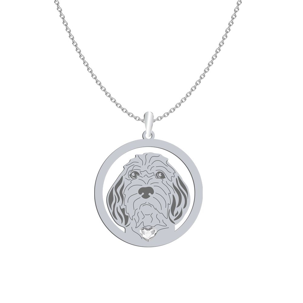 Silver Petit Basset Griffon Vendéen engraved necklace - MEJK Jewellery