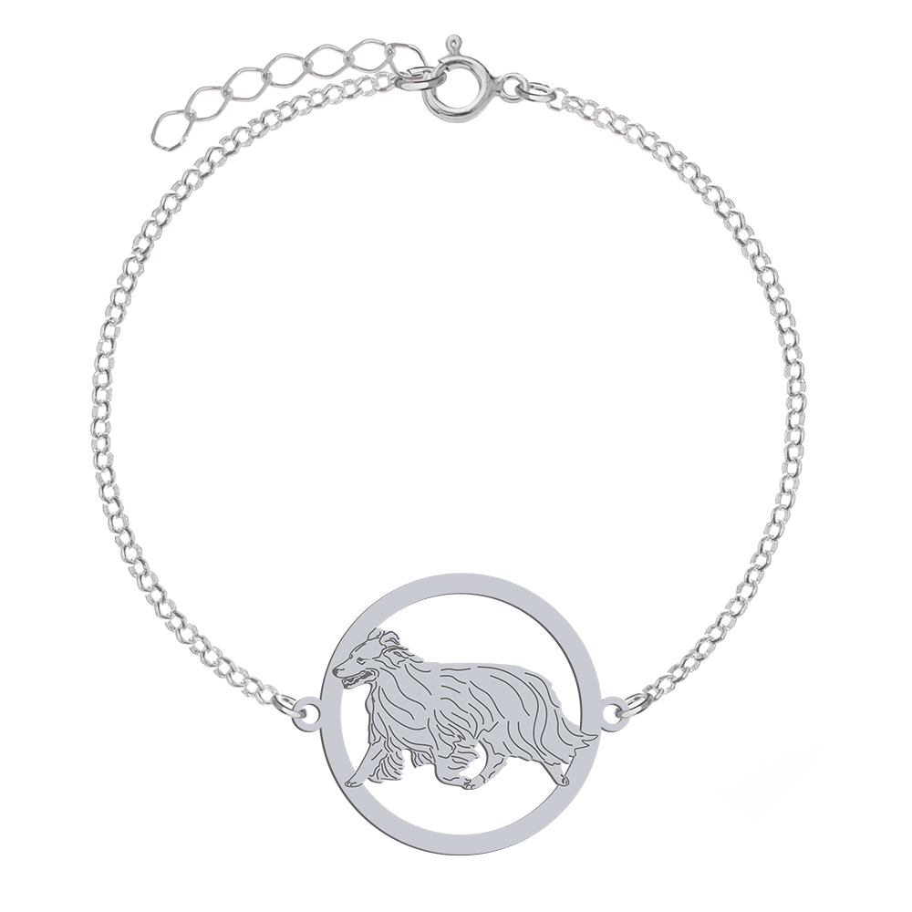Silver Sheltie bracelet, FREE ENGRAVING - MEJK Jewellery
