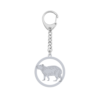 Brelok do kluczy Kapibara Srebro GRAWER GRATIS - MEJK Jewellery