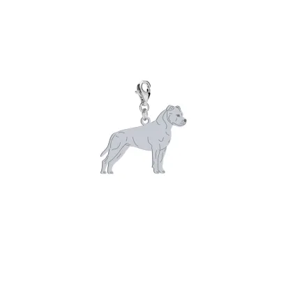 Silver American Staffordshire Terrier-Amstaff engraved charms - MEJK Jewellery