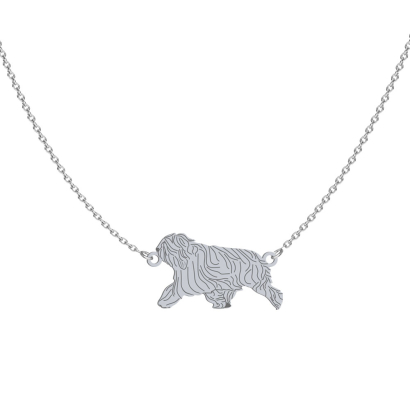 Silver Polish Lowland Sheepdog necklace ,FREE ENGRAVING - MEJK Jewellery