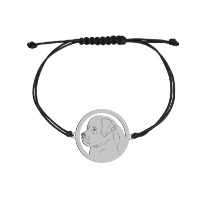 Silver Newfoundland string bracelet, FREE ENGRAVING - MEJK Jewellery