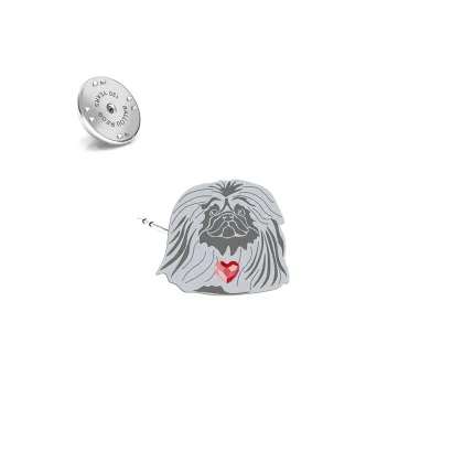 Silver Pekingese pin - MEJK Jewellery