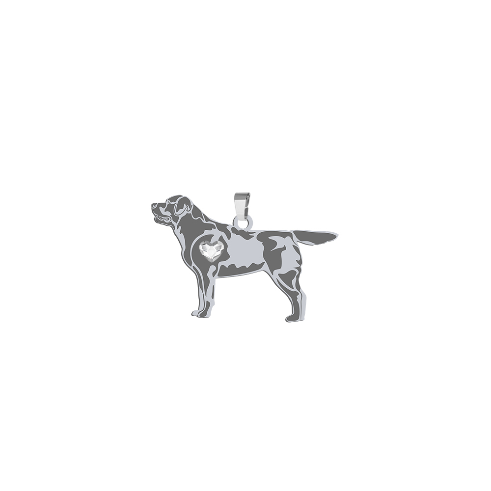 Silver Labrador Retriever pendant, FREE ENGRAVING - MEJK Jewellery