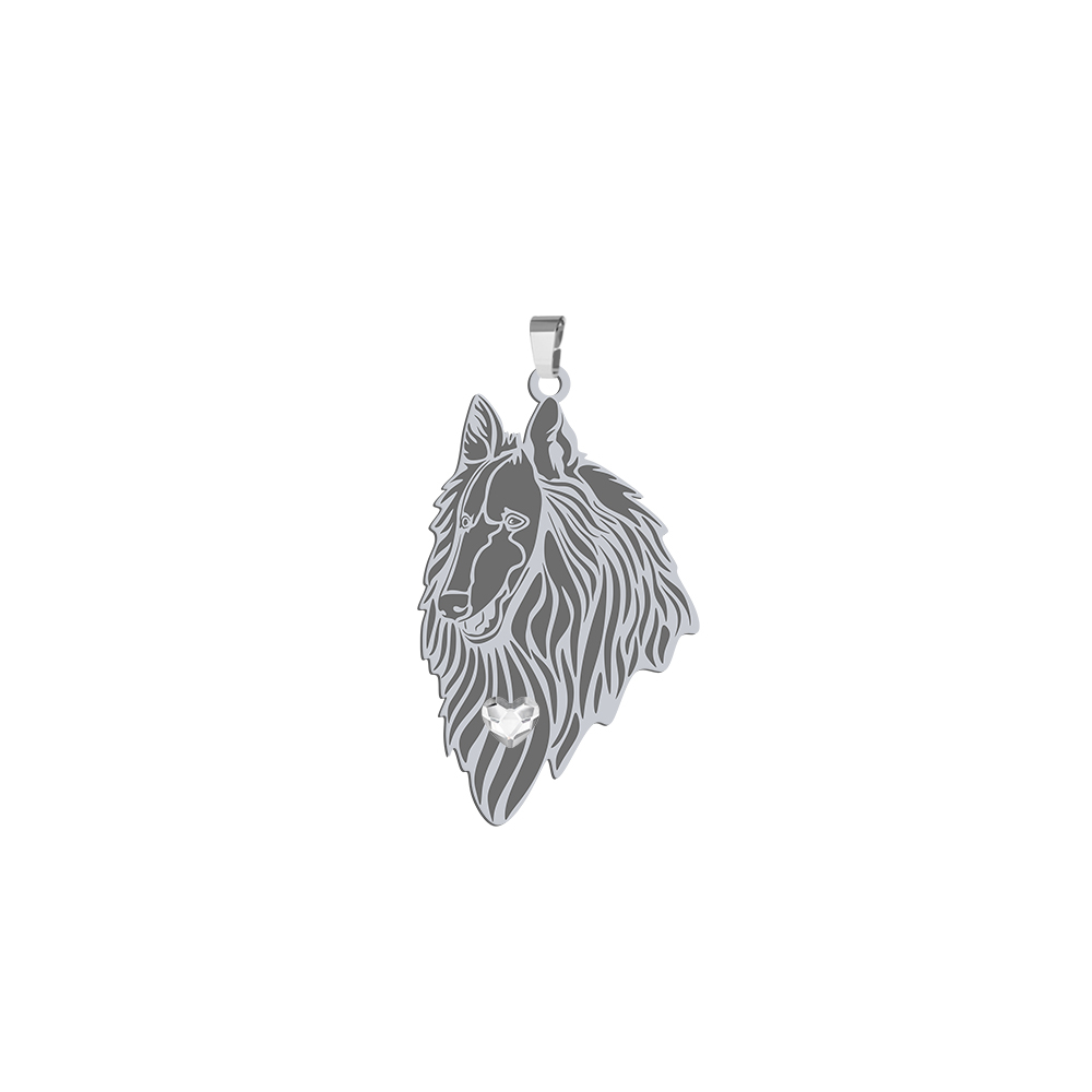 Silver Groenendael engraved pendant - MEJK Jewellery