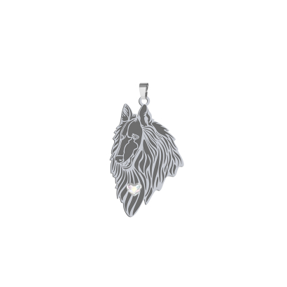 Silver Groenendael engraved pendant - MEJK Jewellery