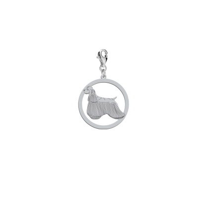 Silver American Cocker Spaniel charms, FREE ENGRAVING - MEJK Jewellery