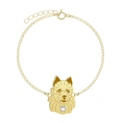Pozłacana bransoletka Terrier Australijski GRAWER GRATIS - MEJK Jewellery