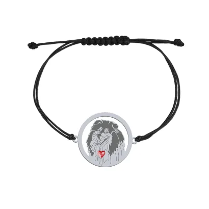 Silver Rough Collie string bracelet, FREE ENGRAVING - MEJK Jewellery