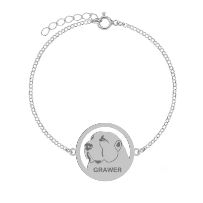 Silver Central Asian Shepherd bracelet, FREE ENGRAVING - MEJK Jewellery