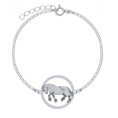 Silver Belgian Horse bracelet, FREE ENGRAVING - MEJK Jewellery