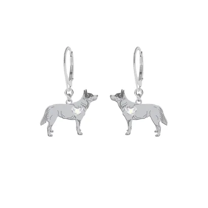 Silver Australian Cattle Dog engraved earrings - MEJK Jewellery