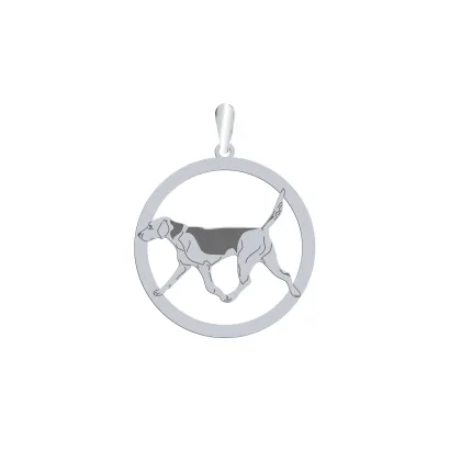 Silver Beagle harrier engraved pendant - MEJK Jewellery