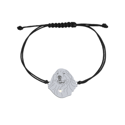 Bransoletka Pirenejski Pies Górski srebro platynowane pozłacane sznurek GRAWER GRATIS - MEJK Jewellery