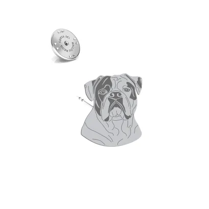 Silver American Bulldog pin - MEJK Jewellery