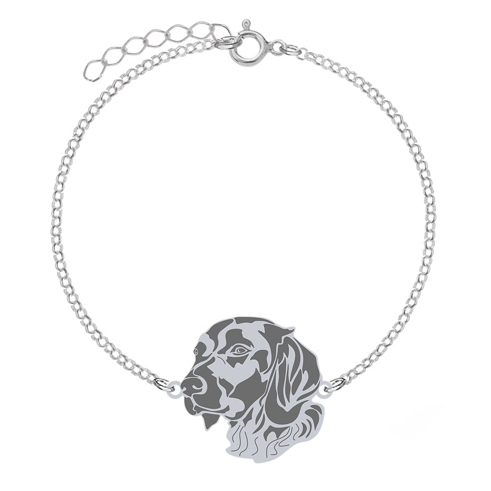 Silver Small Münsterländer bracelet, FREE ENGRAVING - MEJK Jewellery