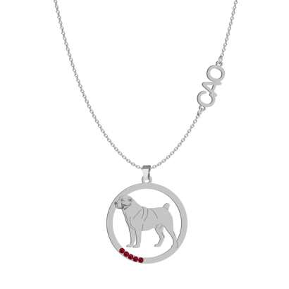 Silver Central Asian Shepherd necklace, FREE ENGRAVING - MEJK Jewellery