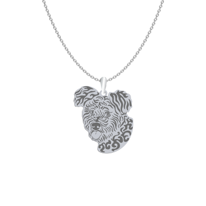 Silver Pumi engraved necklace with a heart - MEJK Jewellery