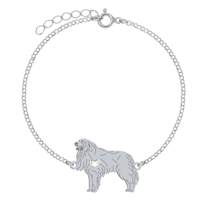 Silver Pyrenean Mountain Dog engraved bracelet - MEJK Jewellery