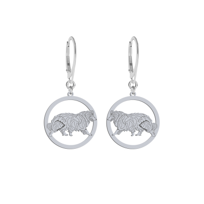 Silver Rough Collie earrings, FREE ENGRAVING - MEJK Jewellery