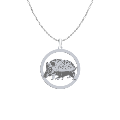 Naszyjnik z psem rasy Alpejski Gończy Krótkonożny srebro GRAWER GRATIS - MEJK Jewellery