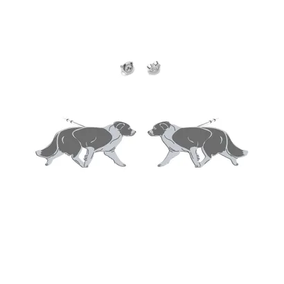 Silver Border Collie earrings - MEJK Jewellery