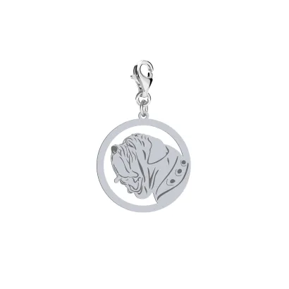 Silver Neapolitan Mastiff engraved charms - MEJK Jewellery