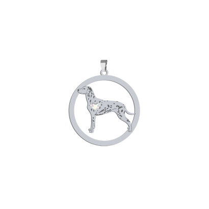 Silver Dalmatian engraved pendant - MEJK Jewellery