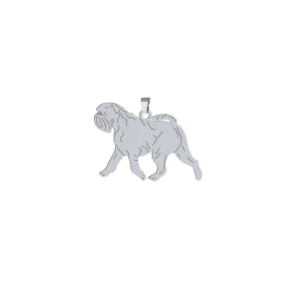 Silver Belgian Griffon pendant, FREE ENGRAVING - MEJK Jewellery